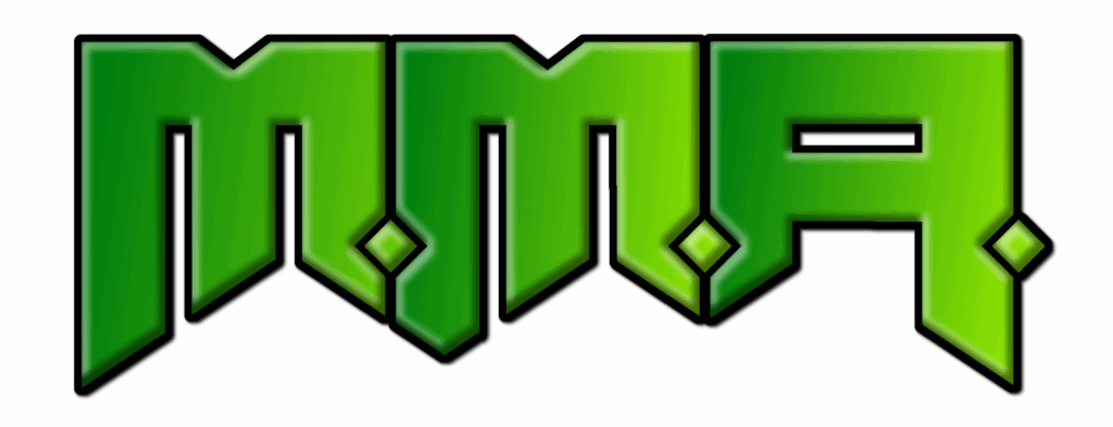 Three letters M M A in a green logo with three dots between them.